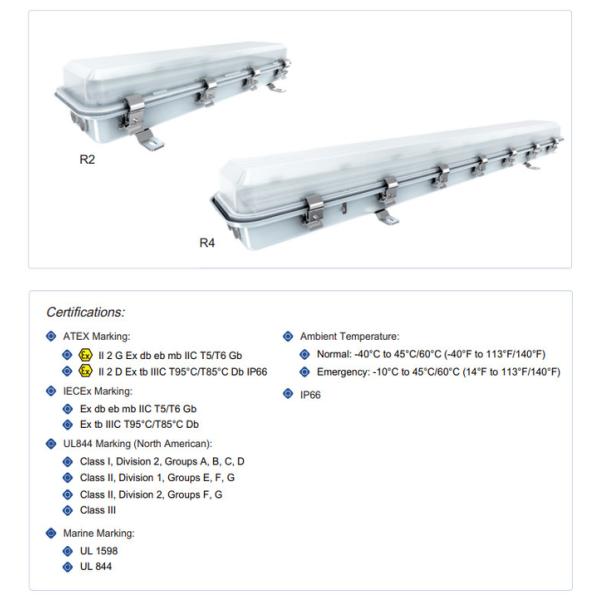 Double Explosion Proof Waterproof Vapor Dust Corrosion 5 Years Warranty Explosion Proof Linear Led Light R SERIES