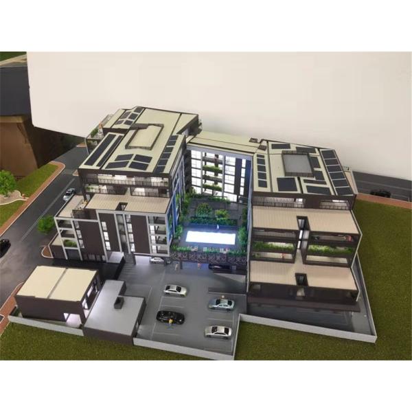 Miniature Architecture House Model White Internal Light 1 / 75 Scale