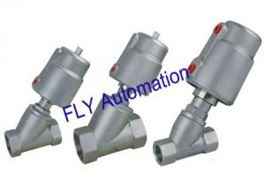 China 2000 Threaded Port 2/2 Way Angle Seat Valve Integrated Pneumatic PPS Actuator on sale