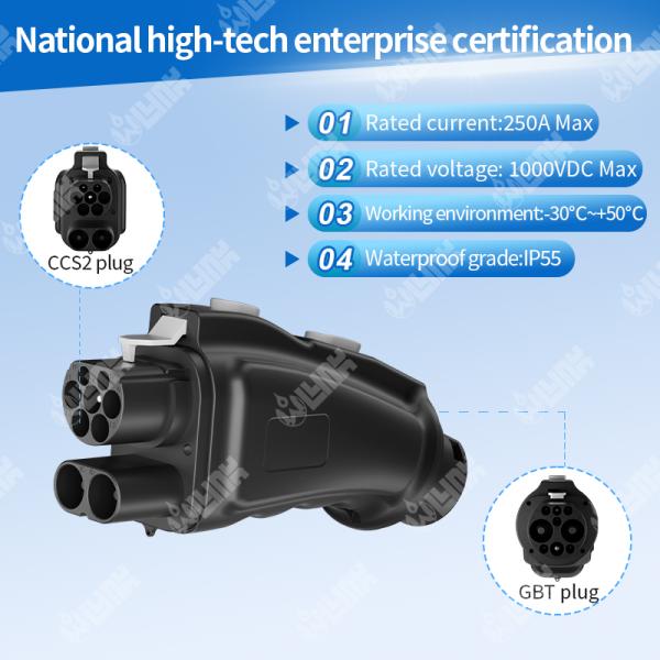 Olink DC Charging EV Adapter 250A GBT Connector CHAdeMO to GBT CCS2 to GBT Adapter