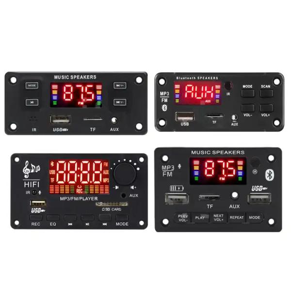 MP3 Player USB Module BT 5.0 MP3 Decoder Board FM AUX Radio Recording Power Amplifier