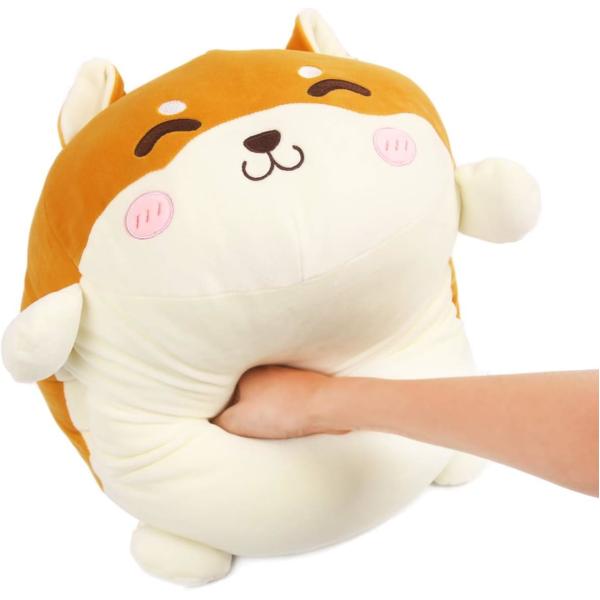 Shiba Inu Plush Pillow Stuffed Animal Cute Plush Toy Squishy Anime Corgi Plushie Fluffy Kawaii Soft Hugging Pillow
