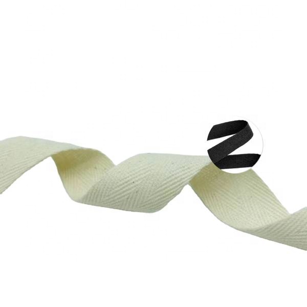 Custom Natural Recycled Cotton not-elastic herringbone tape Herringbone Twill Bias Binding Tape for Clothes