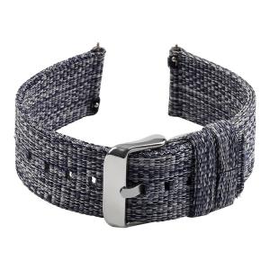 China Woven 22mm Canvas Strap Watch Band , Replacement Wrist Band Space Gray on sale