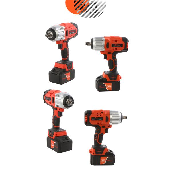 20Volts Adjustable Impact Power Wrench Brushless 4000mAH Li-Lion Electric Wrench Tool