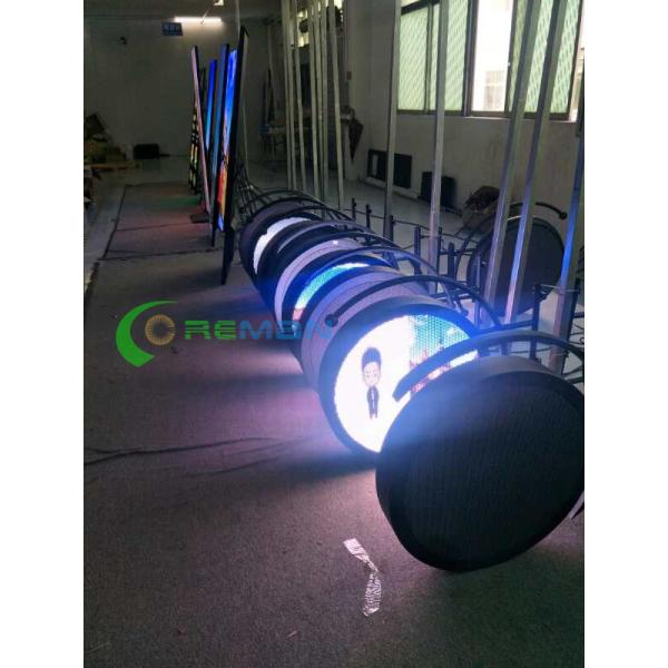 Circle Clock Logo Irregular LED Display , LED Advertising Display Store Shopping Mall Outdoor Two Side