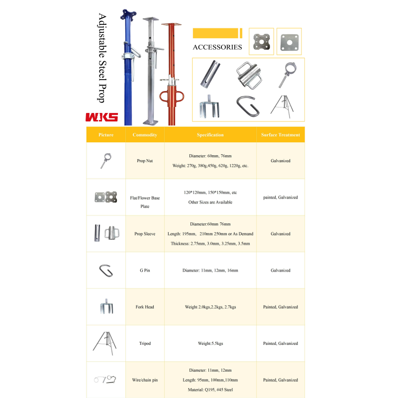 Stable Adjustable Acrow Prop Galvanized Structural Support Props For Temporary Bracing