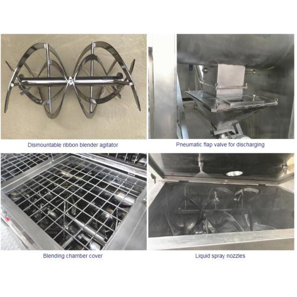 2000L 4000L 6000L Double Spiral Horizontal Ribbon Mixer