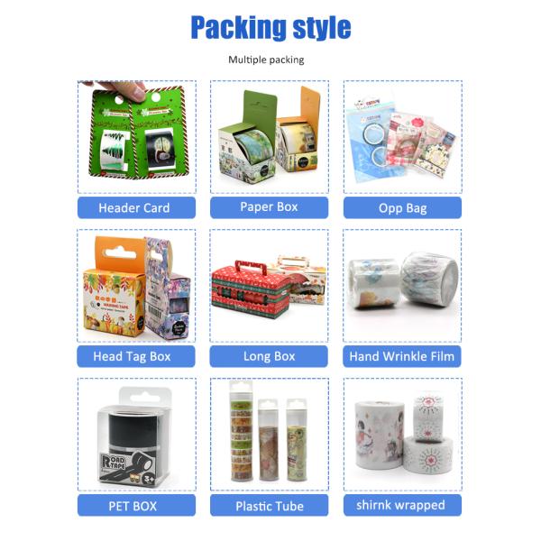 Adhesive Japanese Tape Custom Printed Die Cut Kawaii Cute Washi Tape