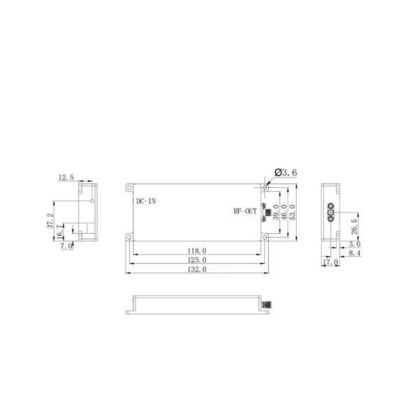5.8GHz RF 50W Amplifier Module Fpv Detection with GaN, Lora for Anti Drone