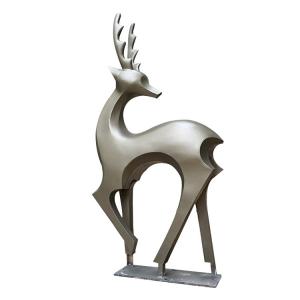 Quality Outdoor Deer Statues Stainless Steel Horse Sculpture Metal Animal Yard Art for sale