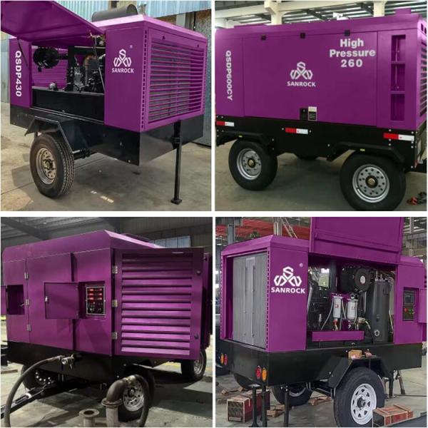 Small Screw Air Compressor Portable Mining Diesel Engine Air Screw Compressor Machine