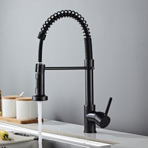 Quality Solid Brass Pull Down Kitchen Faucet 360 Degree Swiveling Kitchen Sink Mixer for sale
