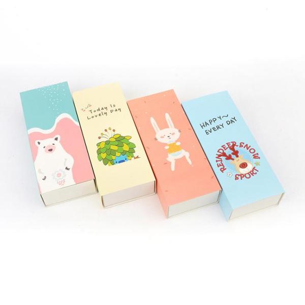Custom Cartoon Printing Sliding Out Drawer Box Cardboard Gift Box for Children's Sock Package