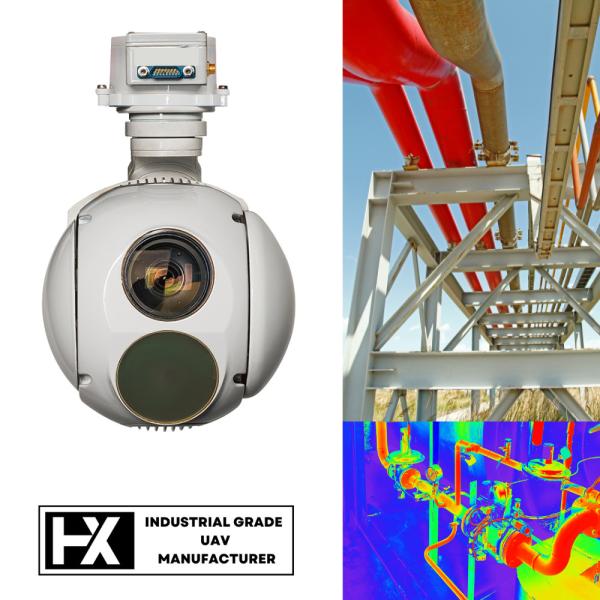 3KM Laser Ranging 640X512 Thermal Drone Pod 1KG Weight 0.4µM~0.9µM Working Wavelength 15KM Detection Range