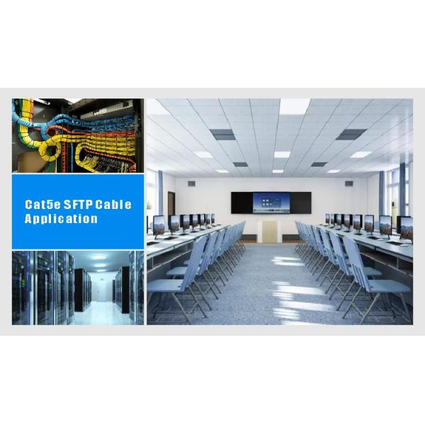 500FT Cat5e SFTP Shielded White PVC Jacket Solid Ethernet Network Cable