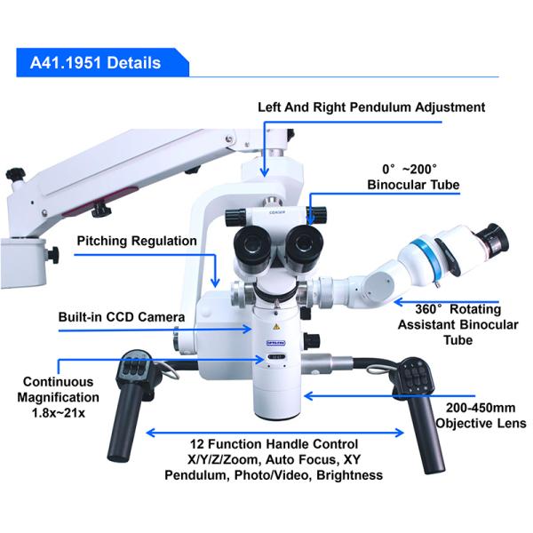 Dual Head Neurosurgery Brain Surgery ENT Operating Microscope