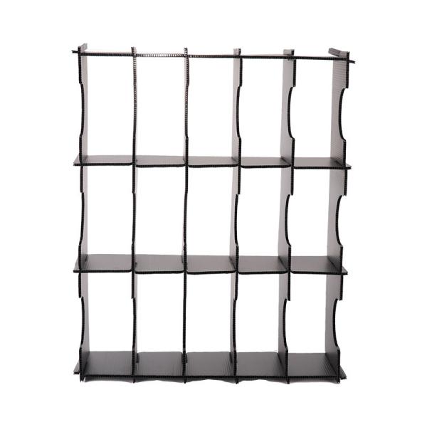 Rectangular PP Corrugated Crates Customized Plastic Partition Boxes Anti Static