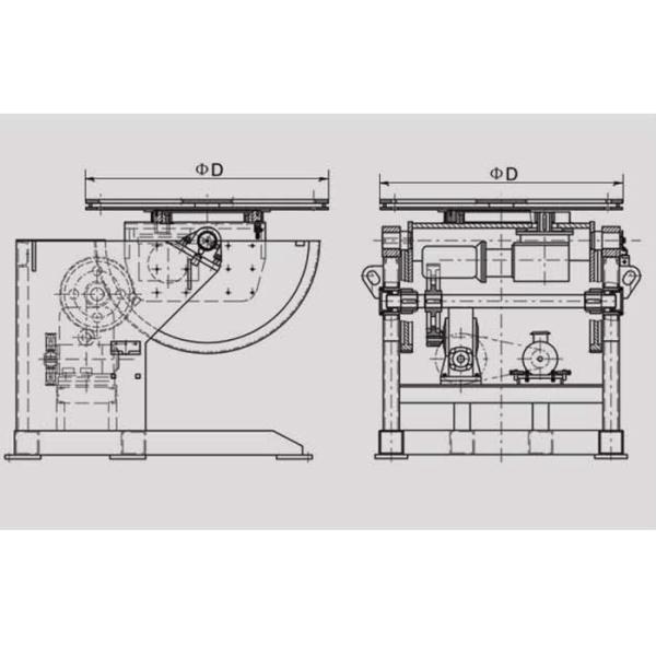 60HZ 0.9rpm 3000KG Heavy Duty Automatic Welding Machine