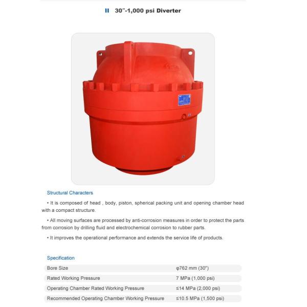 Hydraulic Drilling Diverter System 29 1/2" with hydraulic control system