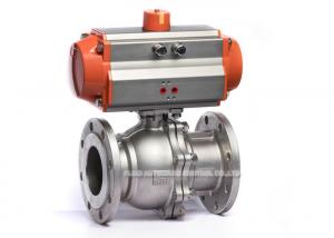 China Dn15 - Dn100 2 Way Pneumatic Solenoid Valve Stainless Steel Flange Ball Valve on sale