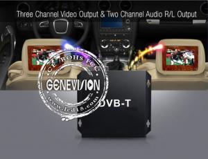 Quality HD DVB - T Car Digital TV Receiver with 2 Dibcom tuners active amplified antenna for sale