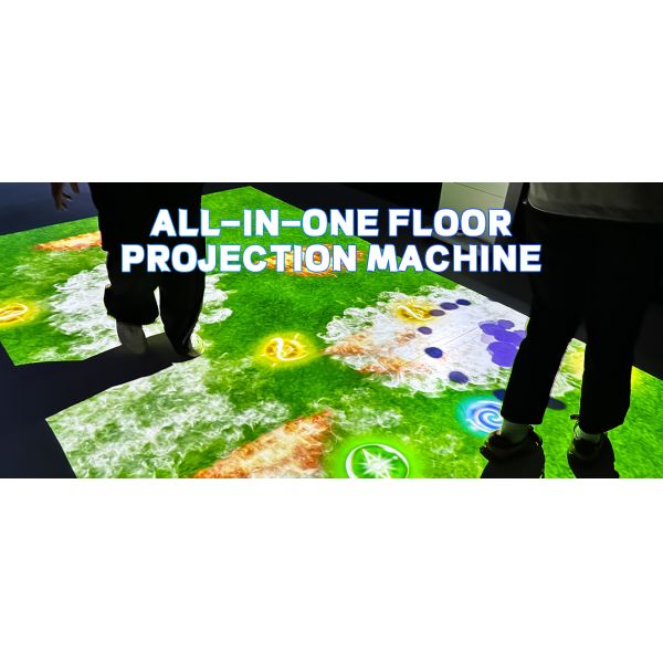 Portable High Brightness Interactive Floor Projection Machine with 4000 Lumens and 80+ Games for Indoor Commercial Use