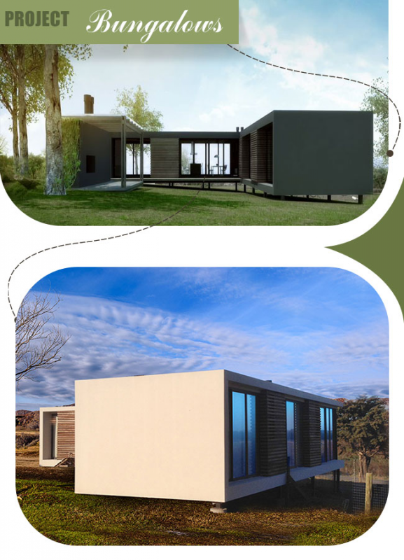 Low Cost Light Gauge Steel Frame Prefab Modular Homes Two Story Houses Manufactured In China