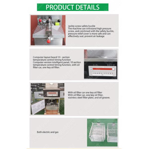 KFC Fast Food Gas Dual Purpose Automatic Fryer Machine Chicken Pressure Fryer