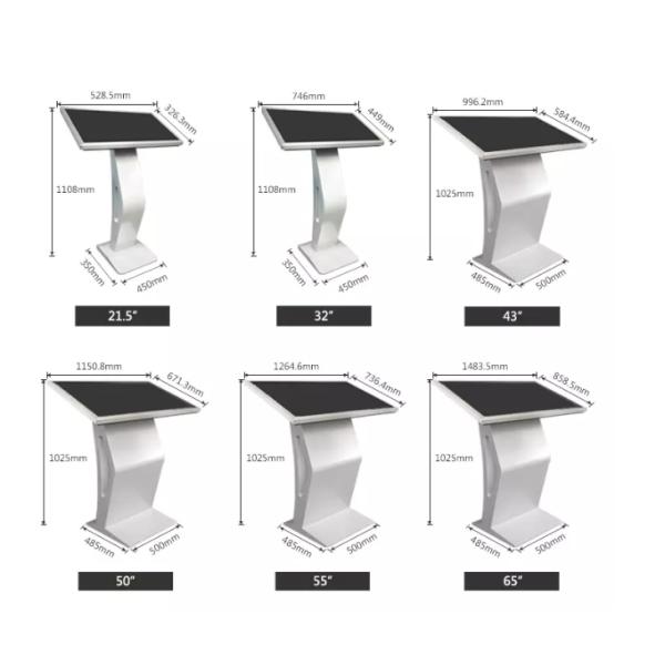 Interactive Multi Points Touch Screen Signage , K Shape LCD Kiosk Displays