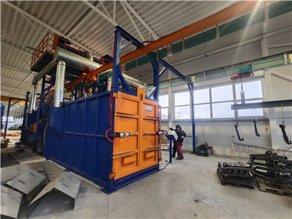 Surface Treatment Catenary Shot Blasting Machine 7 Blastwheels