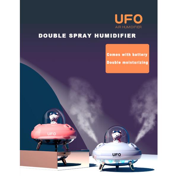 HOMEFISH Mini Ultrasonic Evaporative Steam USB Smart Charge Small Portable Decorative Cool Mist 2021 Rechargeable UFO Humidifier