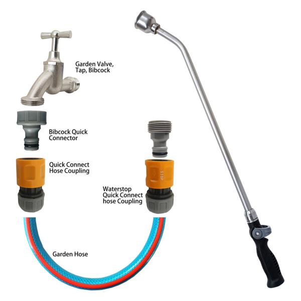 Aluminum Soft Rain Water Spray Lance With Thumb Control