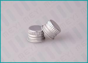 Quality 13mm Silver Aluminum Screw Caps , Customized Metal Screw Caps For Glass Bottles for sale