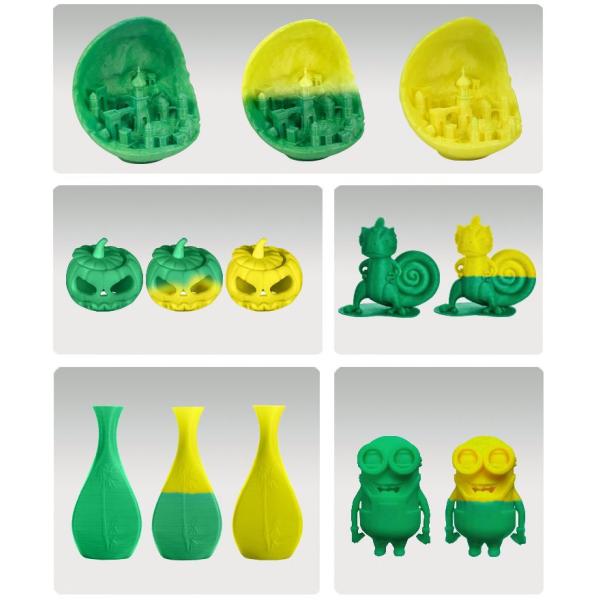 PLA Temp Color Change 3D Filament Green To Yellow 3D Printing Filament
