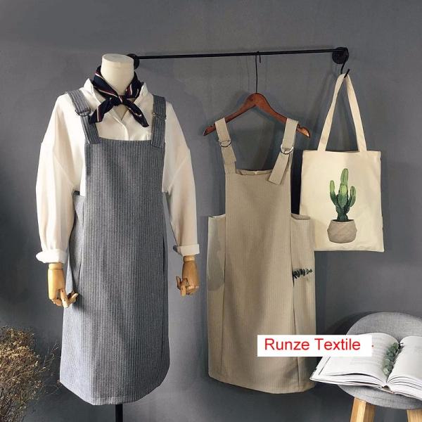 Breathable Plain Dyed 5MM Stripe Fabric for Pajamas Imitation Cotton/Linen Home Textile