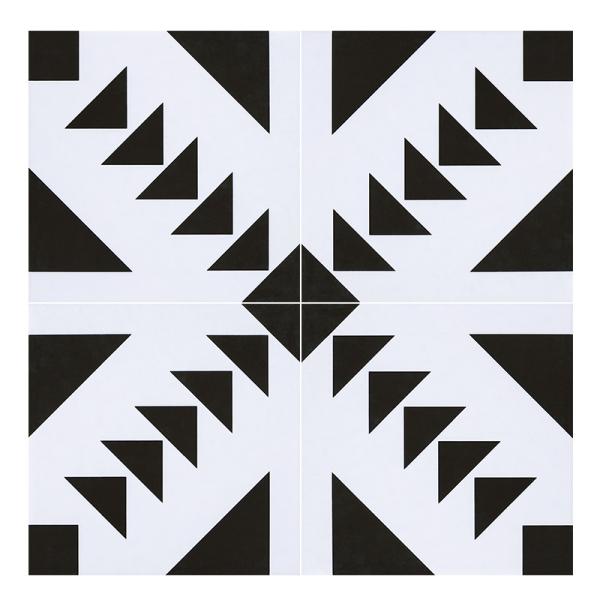 Black White Ceramic Rustic Tile 20x20cm AAA Grade Non-Slip