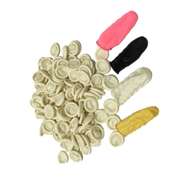 ASTM D3772 Anti Static Gloves General Purpose White Powdered Latex Finger Cots