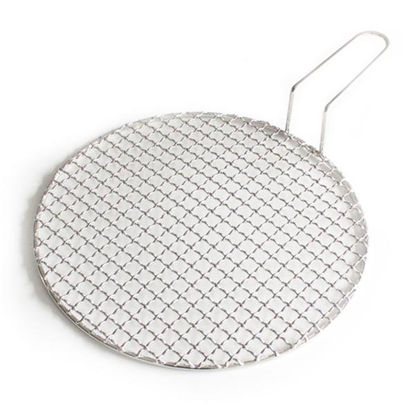 304 Stainless Steel Round Grill Net With Handle Barbecue BBQ Meshes Cooling Rack Steam Baking Rack Camping Outdoor Mesh