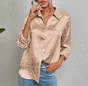 Quality                  Custom Private Label American Clothing Wholesale Long Sleeve Embossed Button up High Quality Shirts for Women Shirts              for sale