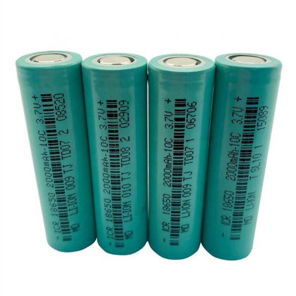10C Cylindrical Lithium Ion Battery Cells 3.7V 2000mAh 800 Cycles