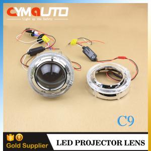 China 5500K Xenon Projector Kit Lens 35W HID Projector Bulb C9 Car LED Cover on sale