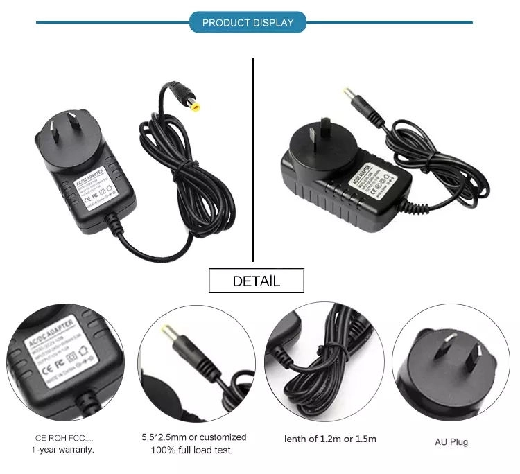 5V 12V 1A 2A AC DC Power Adapters UL CE Ac Switching Adapter