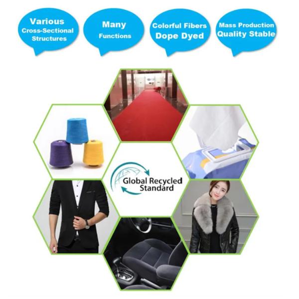 Polyamide Fiber Nylon Virgin Staple Fiber 1.5D-20D Eco Friendly Dyeable