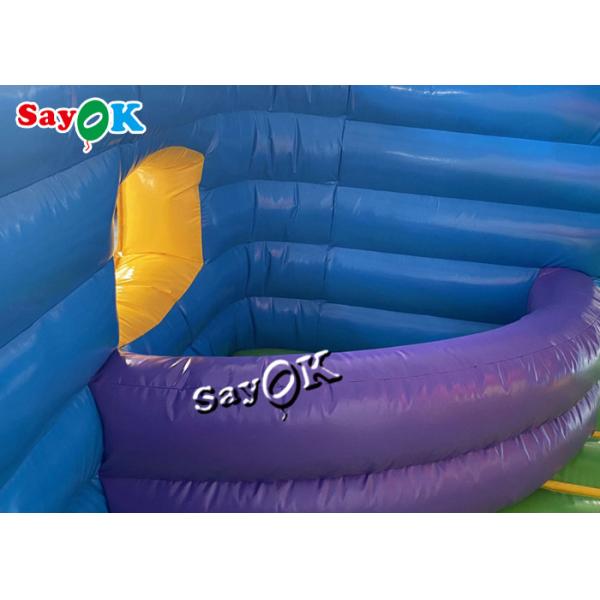 Unicorn Theme Kids Jumping Castle Slide Tarpaulin Inflatable Bouncy House With Blower