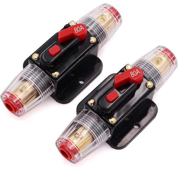 Switchable Automotive Circuit Breakers IP67 Manual Reset Switch 80A Circuit Breaker
