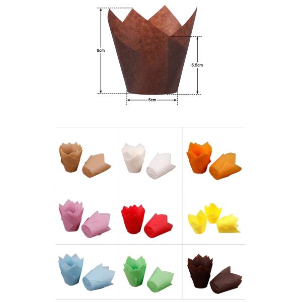 Greaseproof Colorful Dot Cupcake Muffin Tulip Paper Cups