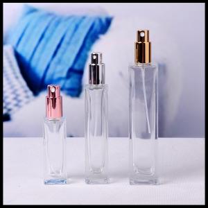 Quality Glass Perfume Spray Bottles , Rectangle Spray Pump Bottles 30ml 50ml 100ml for sale