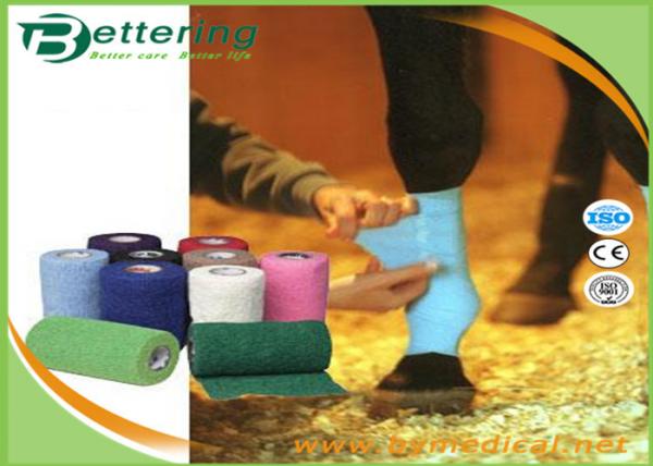 Buy Coloured Non Woven Elastic Cohesive Bandages For Horses Breathable Latex Free at wholesale prices