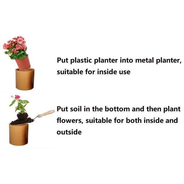 Rectangular Metal Flower Planter Galvanized Steel Garden Planters